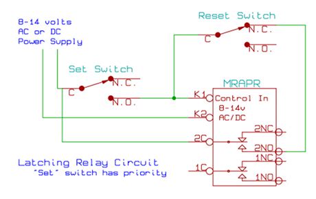 latching relay circuit schematic