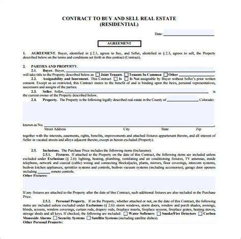 sale  purchase agreement form  edition