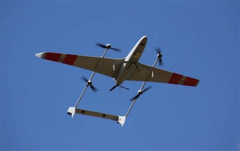 hybrid vtol fixed wing drone flies   hours uas vision