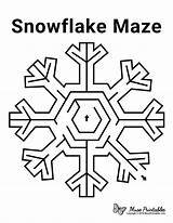 Snowflake Mazes Marbles Tornado Preschool sketch template