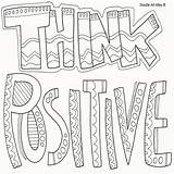 Coloring Pages Doodle Alley Positive Colorings Getdrawings Printable Color Quote Getcolorings Print sketch template