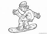 Coloring4free Snowboarding Snowboard sketch template