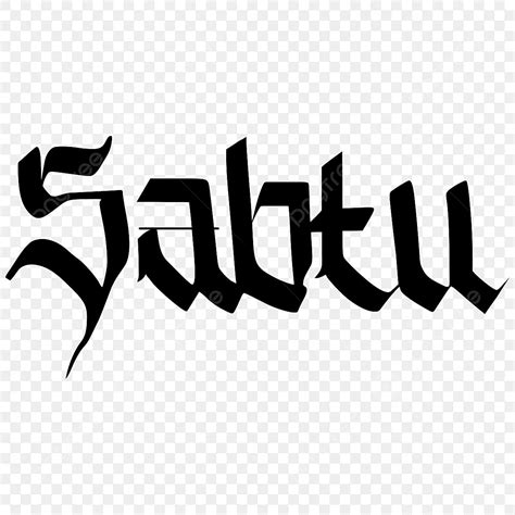 gambar tulisan tangan kaligrafi sabtu tulisan huruf lokal bahasa indonesia png  vektor