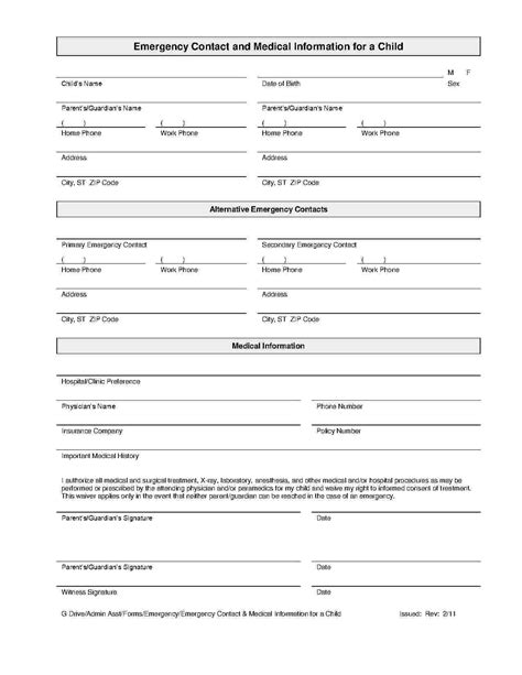 student contact form template hq printable documents