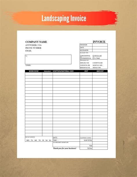 sample templates invoices landscape potrait  templateformat invoice