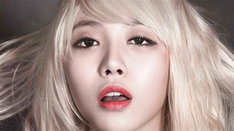 women asian open mouth dyed hair korean women closeup makeup korean  wallpaper