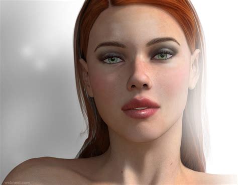 realistic girl face animation