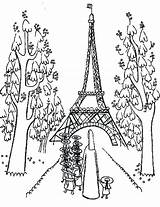 Coloring Tower Eiffel Pages Paris Printable Kids Cathedral Drawing Easy Getcolorings Getdrawings Holiday Kindergarden Sheets Outline Color Colorings Articles sketch template