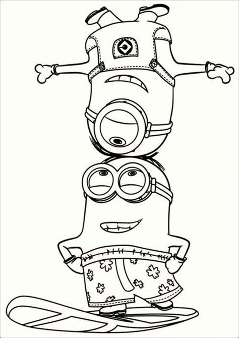 easy  print minions coloring pages tulamama