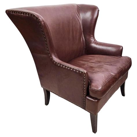 leather wingback chair  decoro  sale  stdibs