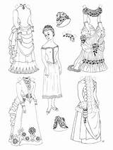 Dolls Paper Coloring Doll Printable Pages Color Kids Print Girls Victorian Adult Printables Template Vintage Princess Colouring Clothes Cut Coloring4free sketch template