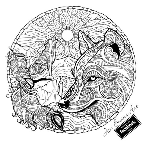 fox coloring page fox coloring page mandala coloring pages wolf colors