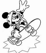 Coloring Mickey Mouse Skateboard Skateboarding Para Pages Dibujos Disney Kids Transportation Pintar Crafts Colorear Printables Part Silhouette Printable Digi Party sketch template