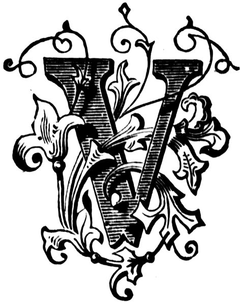 ornamental letter clipart  sierletters  initiaal