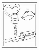 Lipsticks sketch template