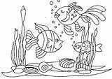 Coloring Seabed Nature Printable Embroidery Pages Patterns Drawing Hand Kb Flickr Choose Board Designs Fish sketch template
