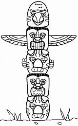 Totem Pole Poles Totempfahl Cool2bkids Malvorlagen Coloriage Indien Totempaal Tekenen Nations Indianen Usable Raven Dibujo Totems Totempalen Indianer Englisch Tótem sketch template