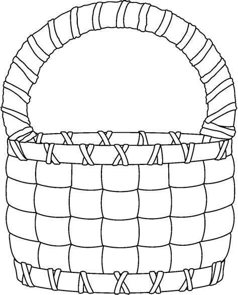 empty basket coloring page  crafter files