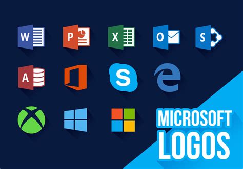 microsoft icons  logos vector  vector art  vecteezy