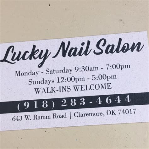 lucky nails salon claremore