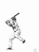 Mike Trout Harper Bryce Drawing Joshua Coloring Pages Sooter Drawings Print Template sketch template