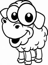 Coloring Farm Cartoon Baby Animal Sheep Pages Wecoloringpage sketch template