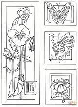 Coloring Pages Flowers Butterflies Print Bamboo Printable Drawing Plant Pdf Library Popular Coloringhome sketch template