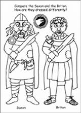 Saxon Anglo Sheets Sheet Activity Costume Warrior Saxons Kids British Comparison Warriors Asks Shows Look sketch template