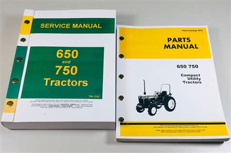 service manual set  john deere   tractor parts catalog technical shop ebay