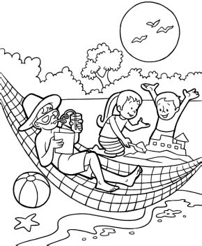 summer coloring page coloring page book  kids