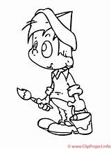 Coloring Pages Painter Little Kids Sheet Title sketch template