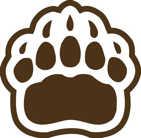 brown bears secondary logo   bear paw sports logos