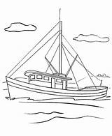 Boat Fishing Coloring Pages Kids Boats Color sketch template