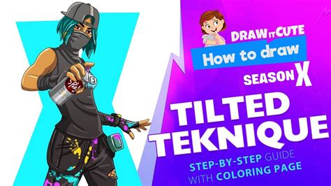draw tilted teknique fortnite season  step  step drawing