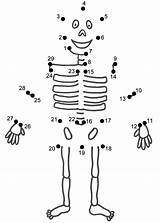 Coloring Pages Bones Dry Template Halloween Connect Dots Kids Sheets Dot Skeleton Worksheet Printable Activity Ezekiel Sheet Human Print Numbers sketch template