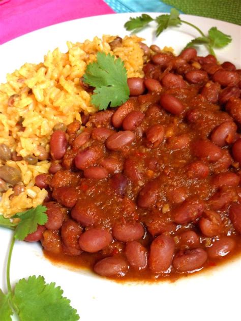 Vegan Puerto Rican Pink Beans And Yellow Rice With Homemade Sofrito