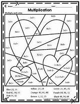 Pemdas Multiplication Valentine sketch template