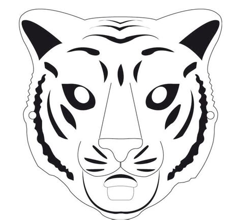 tiger shape templates crafts colouring pages  premium