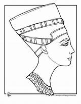 Colorear Nefertiti Egipto sketch template