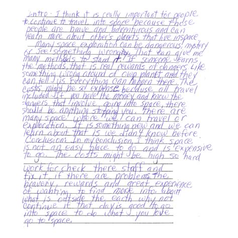 grade  level  writing sample