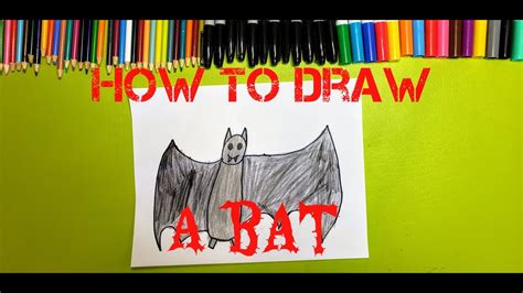 draw  bat  year  drawing step  step simple art easy art  kids youtube