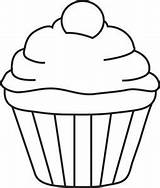 Clipart Cupcake Color Cliparts Library sketch template