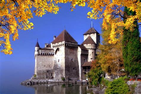 chateau de chillon montreux switzerland hd desktop wallpaper widescreen high definition