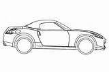 370z Roadster Tekeningen Gelekt Zijkant Schets Autokopen Schetsen Autonieuws sketch template