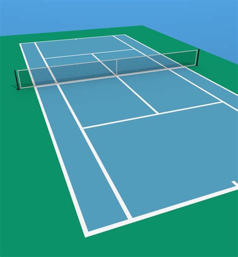 3d model tennis court