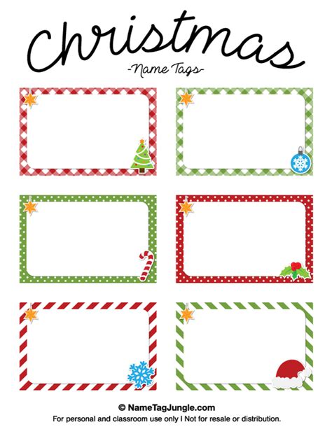 printable christmas  tags  template