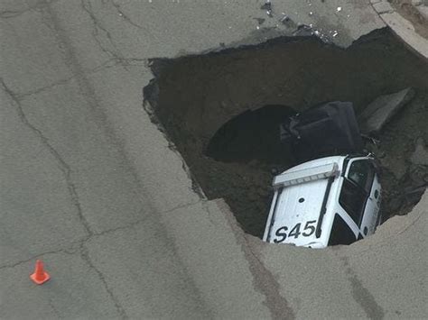 police suv swallowed by sinkhole in colorado
