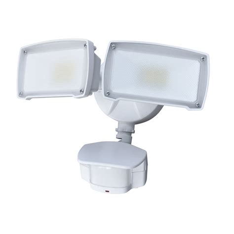 shop utilitech pro  degree  head white led motion activated flood light  lowescom