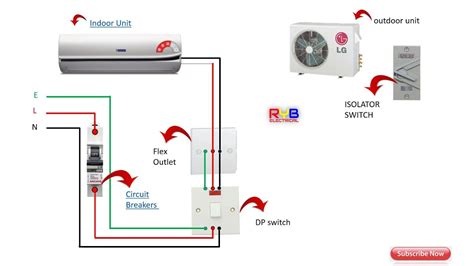 single phase split ac indoor outdoor wiring diagram ryb electrical
