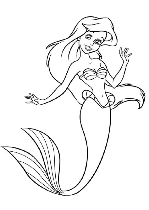 mermaid princess ariel coloring pages print color craft